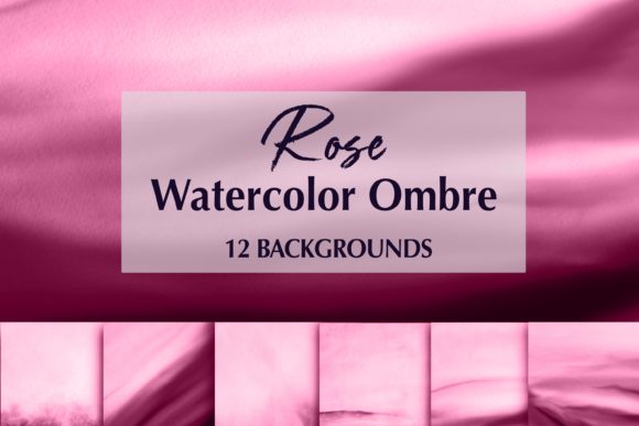 12 Watercolor Rose Ombre Backgrounds: A Versatile Digital Asset for Creative Projects
