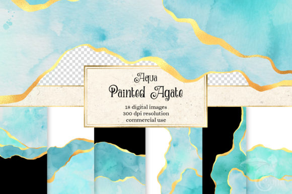 Aqua Painted Agate: A Versatile Digital Art Resource for Creative Projects