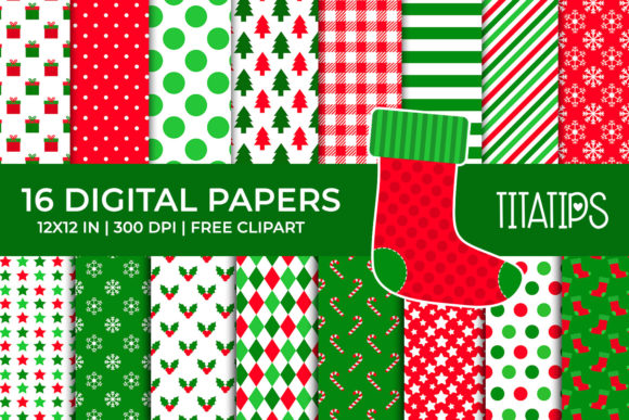 Christmas Digital Papers Set