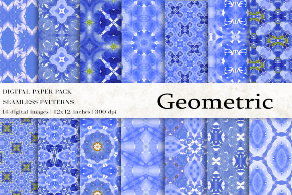 Geometric Ikat Digital Papers: A Versatile Design Resource for Modern Creators