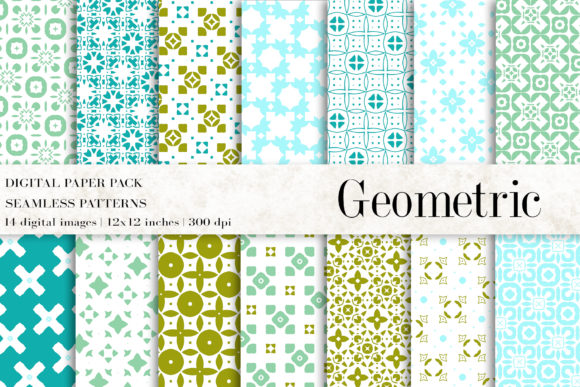 Geometric Retro Digital Papers: A Versatile Design Resource for Creative Projects