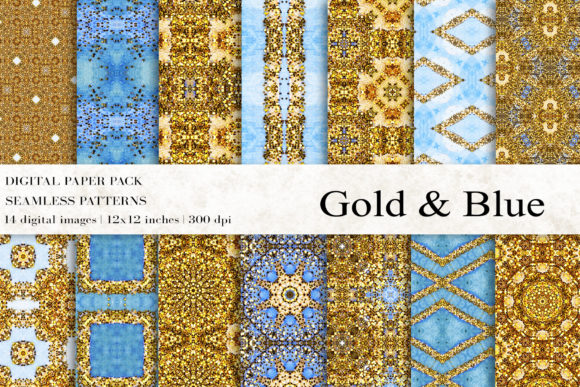 Gold Blue Digital Papers: A Versatile Creative Resource for Designers and Enthusiasts