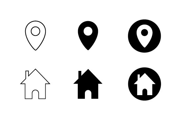 Location and Address Icons for Business