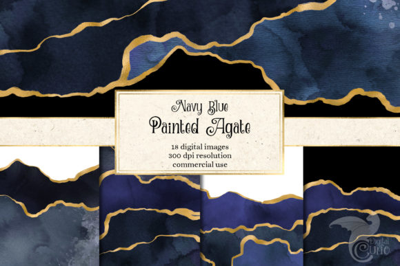 Navy Blue Painted Agate: A Versatile Digital Art Resource for Creative Professionals