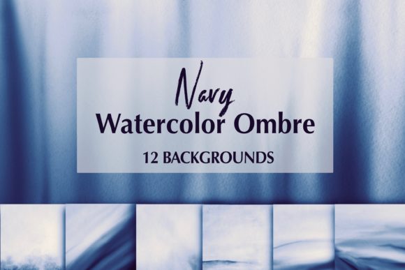 Navy Watercolor Ombre Backgrounds: A Versatile Digital Design for Every Creative Need