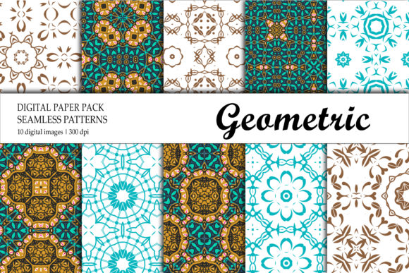 Wallpaper Geometric Red Green Gold