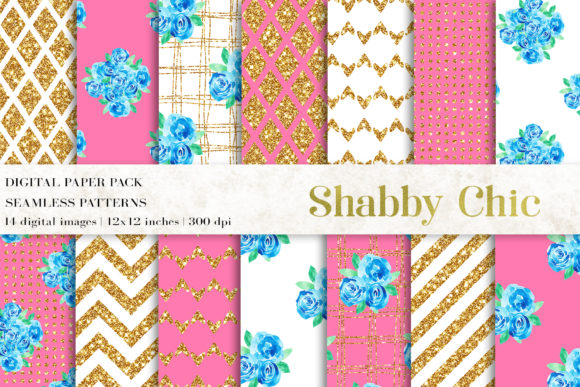 Watercolor Flower Digital Papers