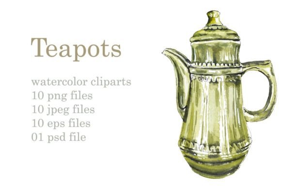 Watercolor Sketch Teapots: A Creative Resource for Designers and Artists